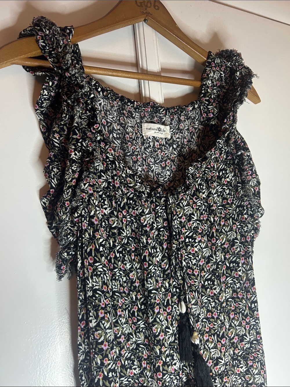 Natural Life Black Floral Boho Maxi Dress - Tall Girl Friendly - Picture 3 of 12